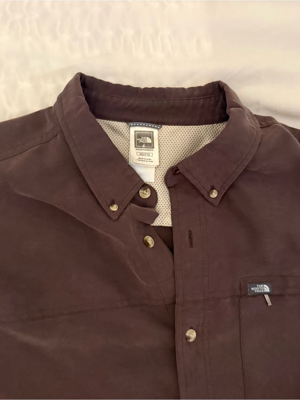 The North Face Men's Dark Brown Button-Front Shirt